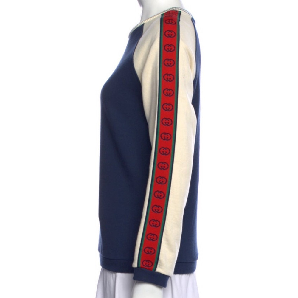 Gucci Kids Blue and Cream Hoodie - Picture 2 of 4